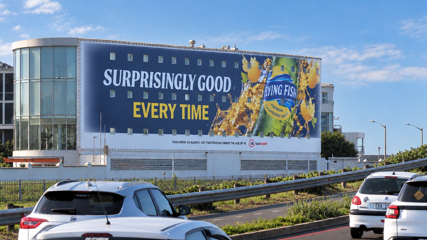 Netflix Kings of Jo'Burg campaign on a landmark wall