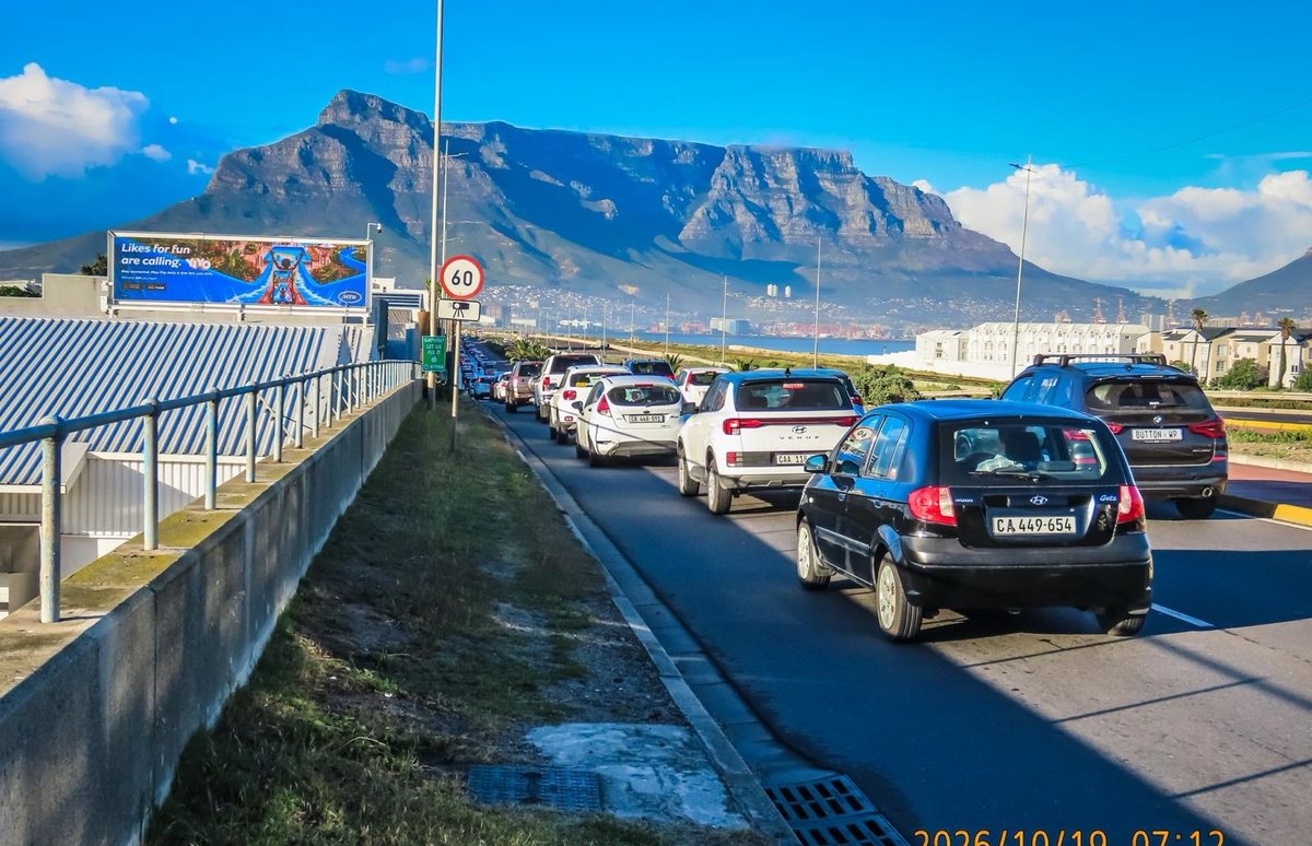 MTN campaign on a billboard beneath Table Mountain